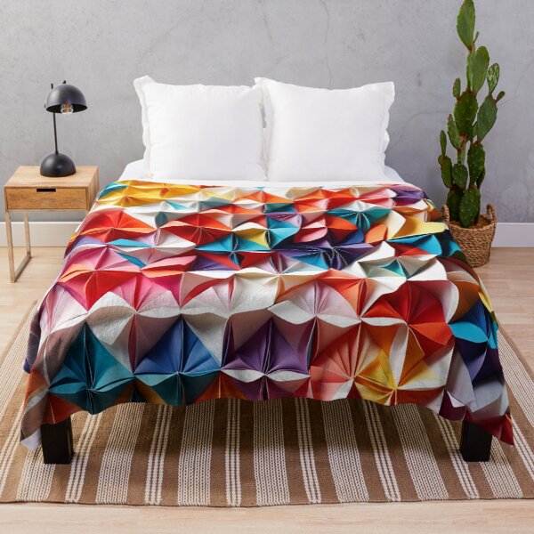 Aperçu de l'œuvre Modèle abstrait coloré origami. créée et vendue par ARichArts.