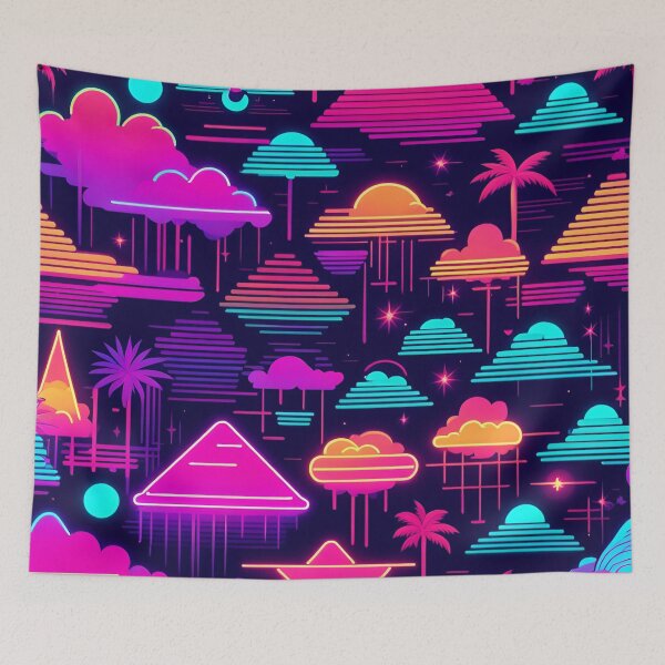 Item preview, Neon Beach Pattern. designed and sold by ARichArts.