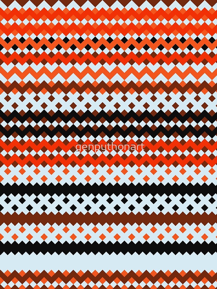 Thumbnail 3 of 3, Scarf, Sawtooth 25 designed and sold by genpythonart.