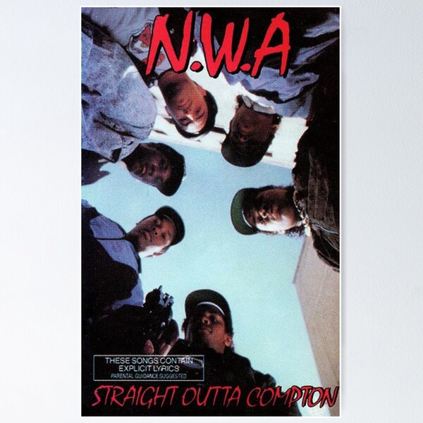 NWA Straight Outta Compton Album Poster, Rap Music Poster – Aesthetic Wall  Decor