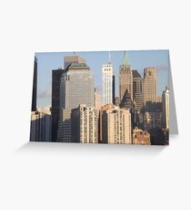 Lower Manhattan Skyline, New York City Greeting Card
