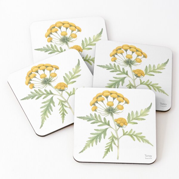 Item preview, Golden Tansy Botanical Print designed and sold by PixelFixArt.
