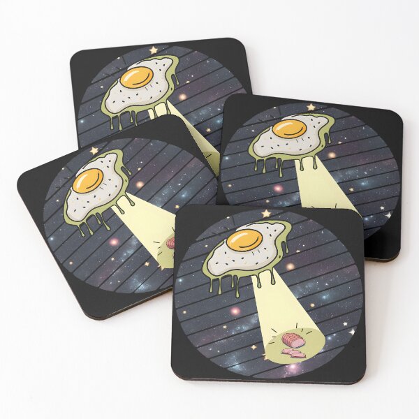 Item preview, UFO fried egg Abducting Bacon designed and sold by ratchawoot.