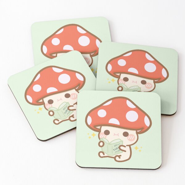 Item preview, Cartoon Mushroom Reading Book designed and sold by cutecozynook.