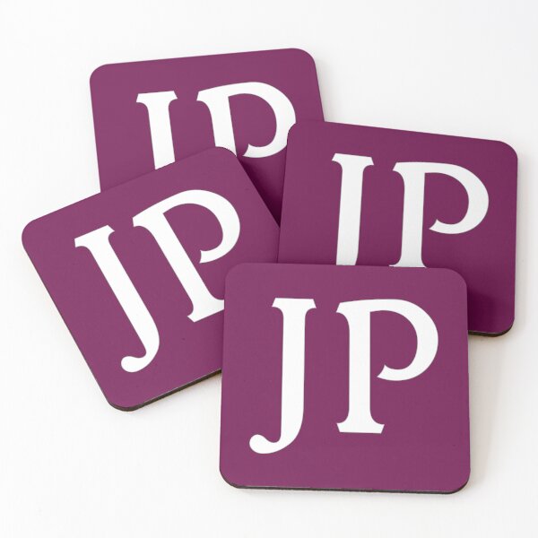 Item preview, JP Initials Monogram White Letters designed and sold by Jeallan Designs.