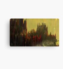 Abstract landscape colorful aerial view illustration Canvas Print