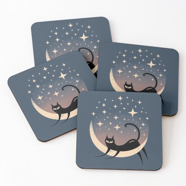 Item preview, Lucky Black Cat On The Moon designed and sold by brytfanna.