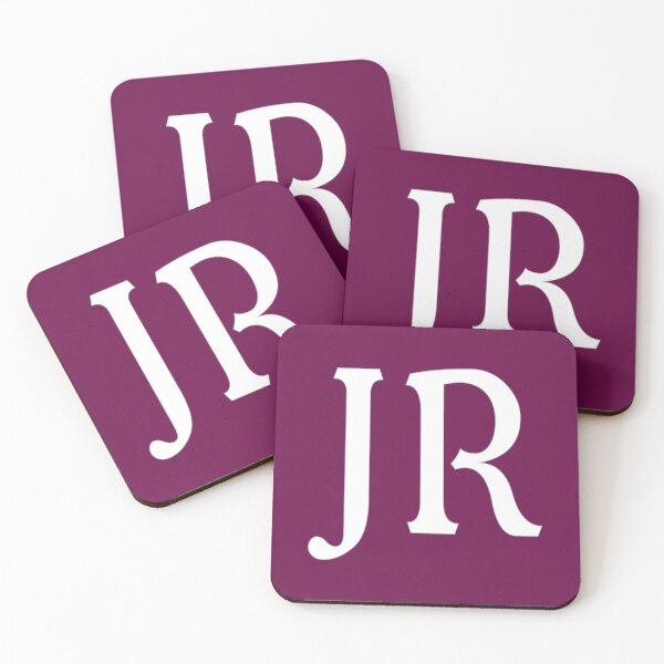 Item preview, JR Initials Monogram Elegant White Letters designed and sold by Jeallan Designs.