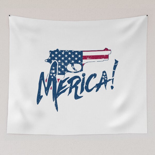 Item preview, Gun Flag Merica I Love America Women Men Costume USA Flag Fourth Of July American Pride designed and sold by shoptshirtswag.