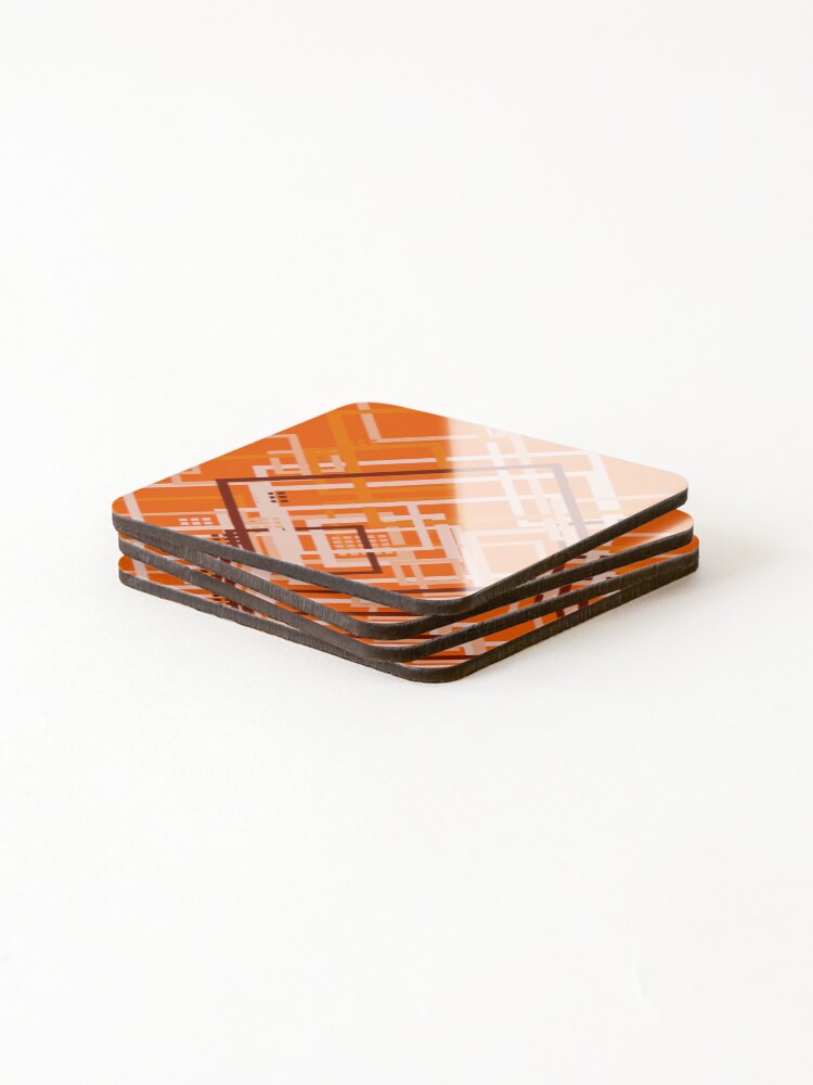Thumbnail 4 of 5, Coasters (Set of 4), Outlines 1 designed and sold by genpythonart.
