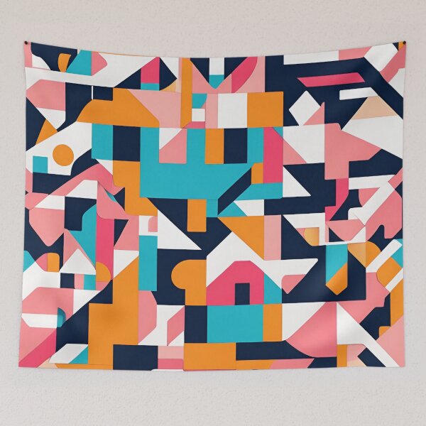 Item preview, Cubist Kawaii Pattern. designed and sold by ARichArts.