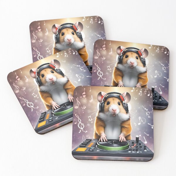 Item preview, DJ hamster designed and sold by StyleSketch.