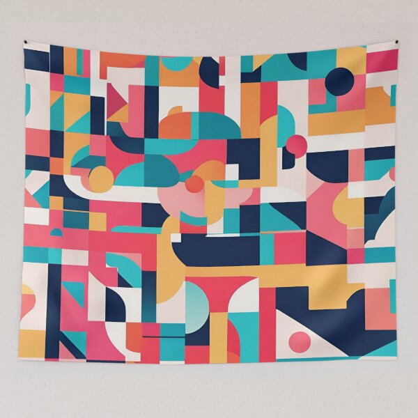 Item preview, Cubist Kawaii Pattern. designed and sold by ARichArts.