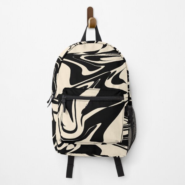 Aperçu de l'œuvre Swirl Checks Abstrait Noir & Crème créée et vendue par Vrajjoshistudio.