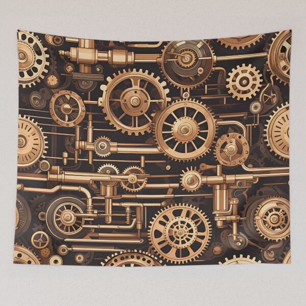 Item preview, Steampunk Industrial Pattern designed and sold by ARichArts.