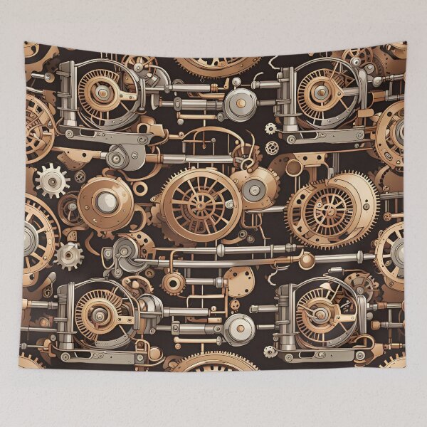 Item preview, Steampunk Industrial Pattern designed and sold by ARichArts.