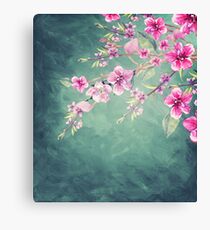 Vintage Garden (Peach Blossoms) Canvas Print