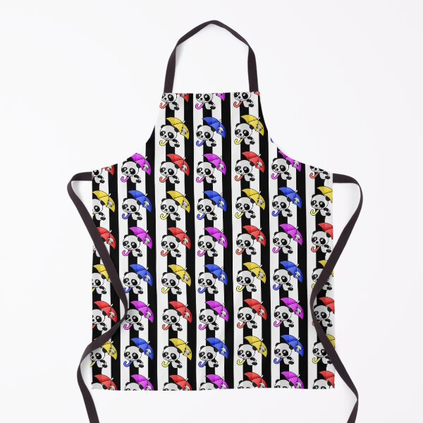 Item preview, Black And White Stripes With Kawaii Panda designed and sold by PatternTitan.
