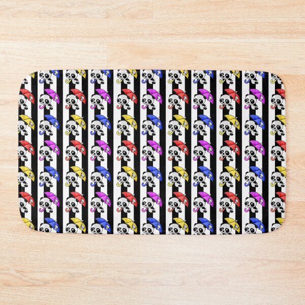 Item preview, Black And White Stripes With Kawaii Panda designed and sold by PatternTitan.
