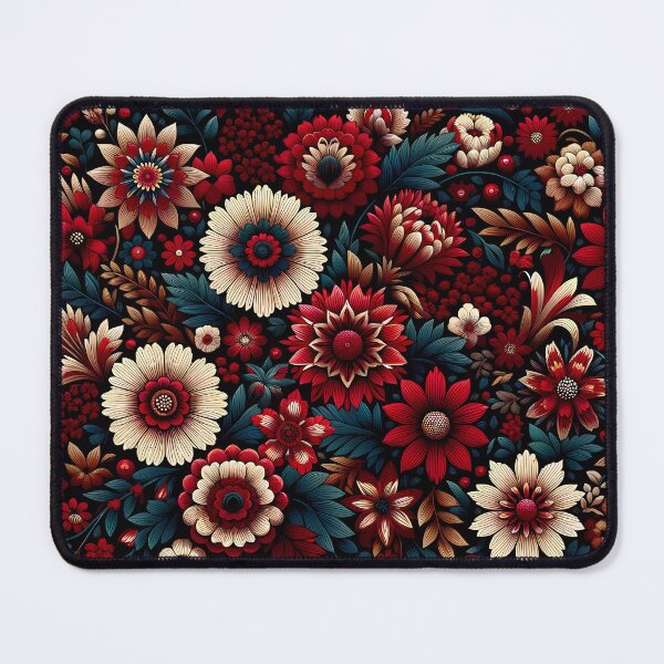 Item preview, Red Flower Pattern designed and sold by NeatSplash.