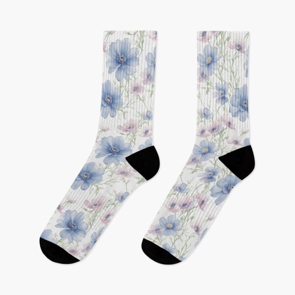 Item preview, Watercolor Small Blue And Pink Anemone pattern designed and sold by Victoria Riabov.