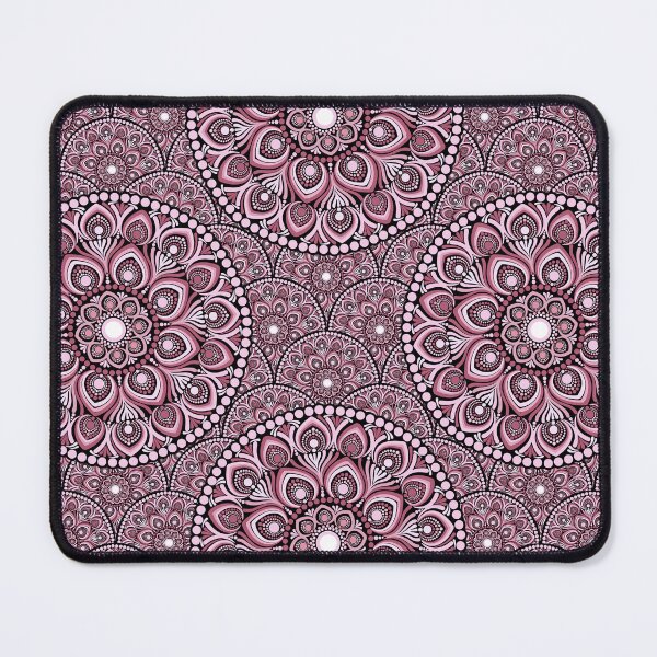 Item preview, Dusky Rose Hearts in Flowers Forever Dot Mandala Diamond Scale Tile Pattern designed and sold by Triplicate Limited.