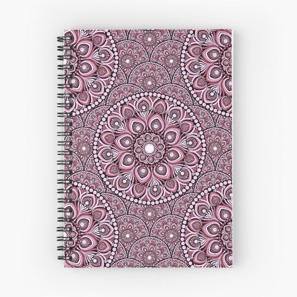 Item preview, Dusky Rose Hearts in Flowers Forever Dot Mandala Diamond Scale Tile Pattern designed and sold by Triplicate Limited.
