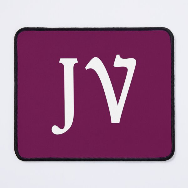 Item preview, JV Initials Monogram Elegant White Letters designed and sold by Jeallan Designs.