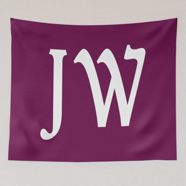 Artikelvorschau, JW-Initialen-Monogramm-elegante weiße Buchstaben entworfen und verkauft von Jeallan Designs.