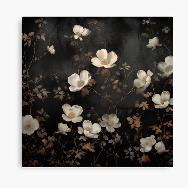 Gothic flowers - Ava Canvas Print