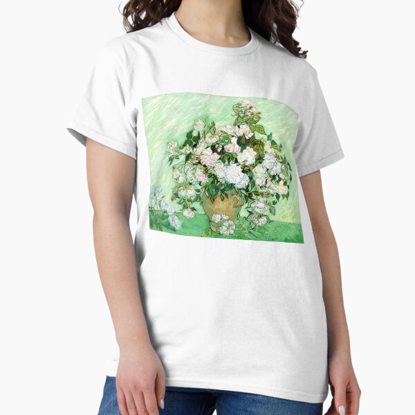 Item preview, White Roses in a Vase 1890, Vincent Van Gogh designed and sold by RocketshipRetro.