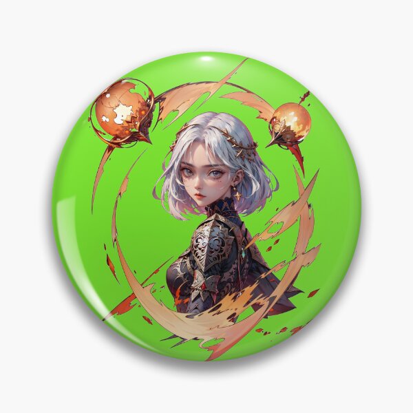 Item preview, Golden warrior girl with silver hair designed and sold by Animepic222.