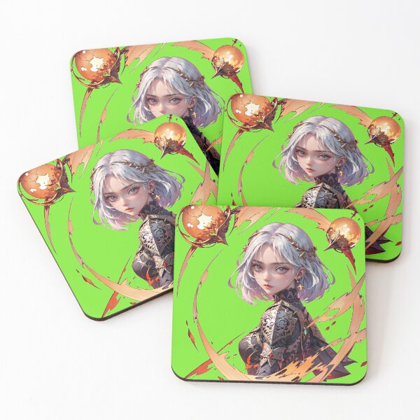 Item preview, Golden warrior girl with silver hair designed and sold by Animepic222.