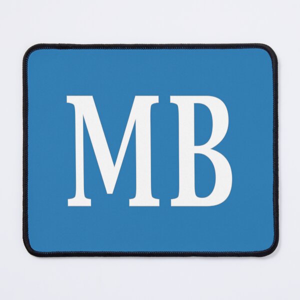 Item preview, MB Initials Monogram Elegant White Letters designed and sold by Jeallan Designs.