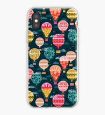 Hot Air Balloons - Retro, Vintage-inspired Print and Pattern by Andrea Lauren iPhone Case
