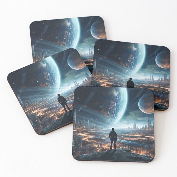 Item preview, extra terrestrial future futuristic city outer space  designed and sold by zand-n-zive.