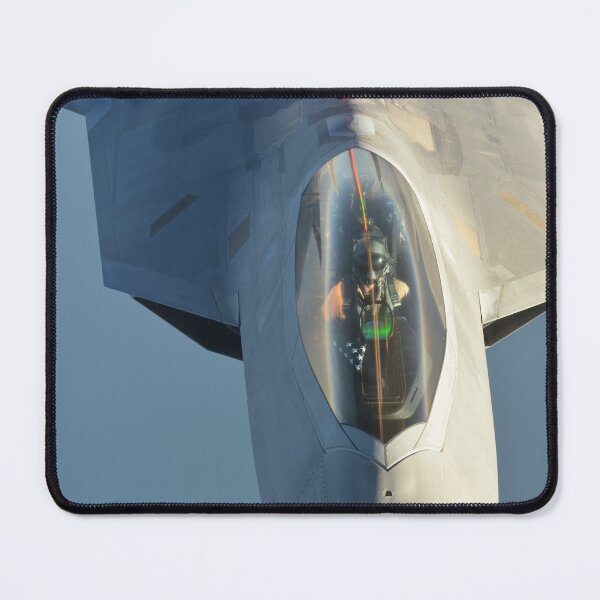 Item preview, STK109555M-A U.S. Air Force F-22 Raptor aircraft refuels from a KC-10 Extender. designed and sold by StocktrekImages.
