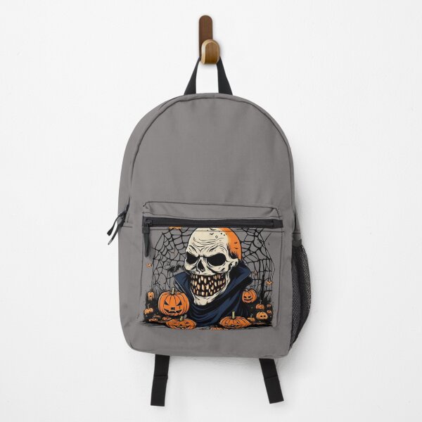 Item preview, Haunting Halloween Horrors: Scary Skull pumpking and spider web, Halloween shirt designed and sold by NaaEchDesign ⭐⭐⭐⭐⭐.