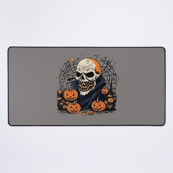 Item preview, Haunting Halloween Horrors: Scary Skull pumpking and spider web, Halloween shirt designed and sold by NaaEchDesign ⭐⭐⭐⭐⭐.