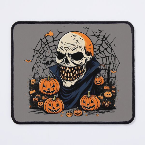 Item preview, Haunting Halloween Horrors: Scary Skull pumpking and spider web, Halloween shirt designed and sold by NaaEchDesign ⭐⭐⭐⭐⭐.