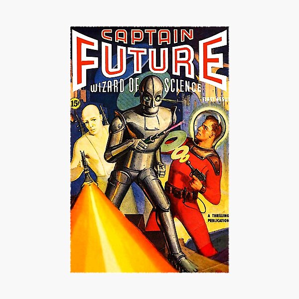 Retro Vintage CAPTAIN ZUKUNFT NR. 1 PULP MAGAZIN ART Fotodruck
