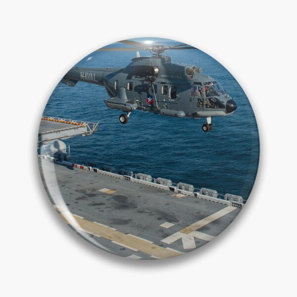 Item preview, STK109552M-A Chilean Navy helicopter prepares to land on the flight deck of USS America. designed and sold by StocktrekImages.