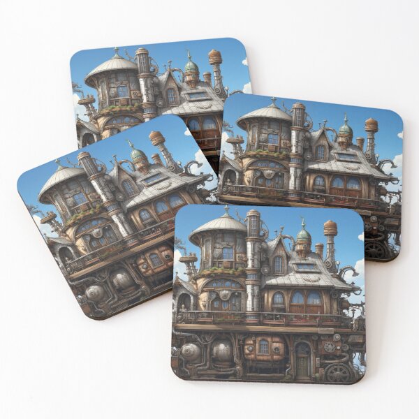 Item preview, Fantastical Steampunk House on a Steam Engine designed and sold by SipandStan.