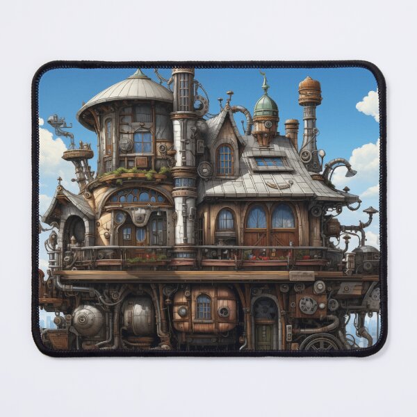 Item preview, Fantastical Steampunk House on a Steam Engine designed and sold by SipandStan.