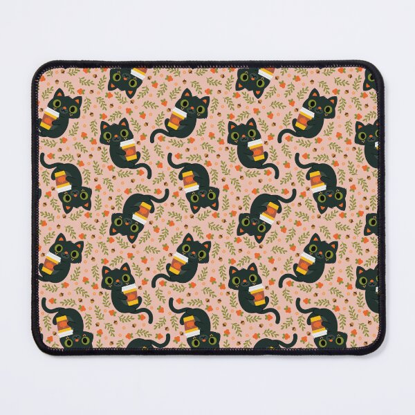 Item preview, Cat with Coffee Pattern - Pink designed and sold by jsongdesign.