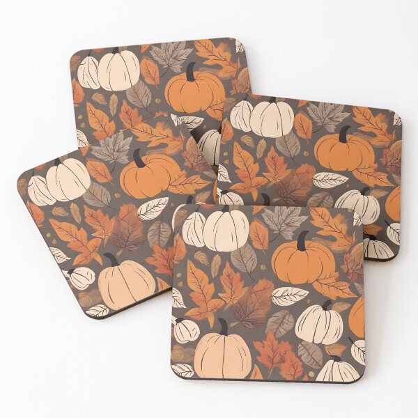 Item preview, Fall Leaves and Pumpkins Pattern designed and sold by soapblossom.