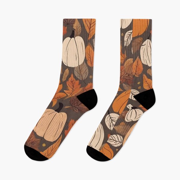 Item preview, Fall Leaves and Pumpkins Pattern designed and sold by soapblossom.
