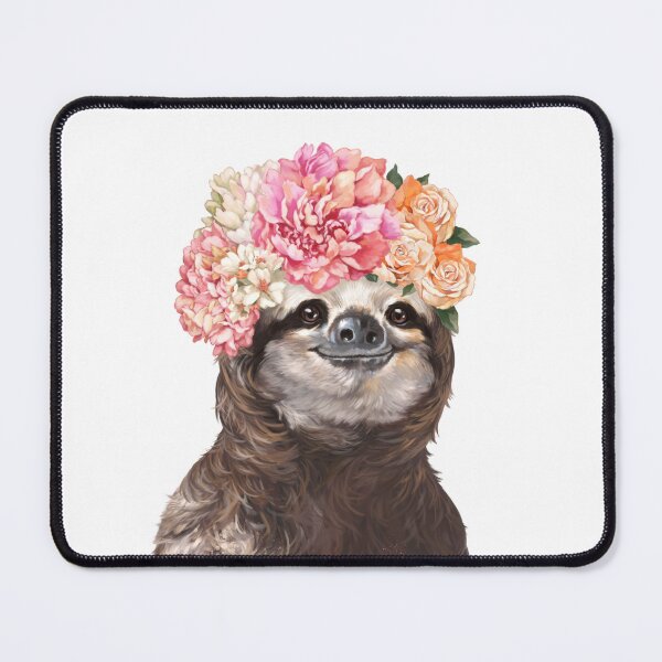 Item preview, Sloth Flower Crown Portrait B1 designed and sold by bignosework.