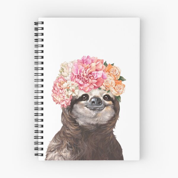 Item preview, Sloth Flower Crown Portrait B1 designed and sold by bignosework.