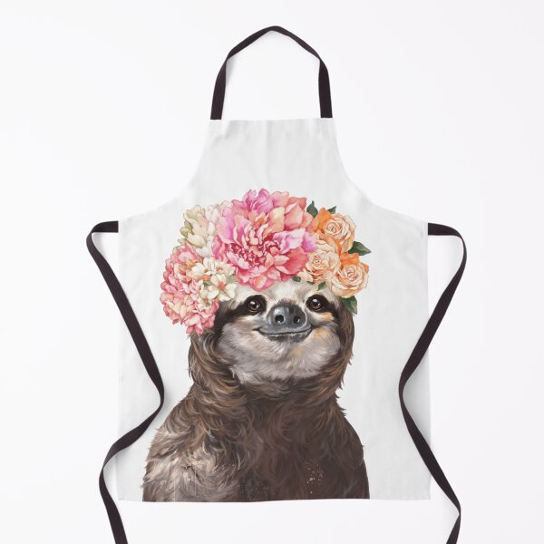 Item preview, Retrato de corona de flores de perezoso B1 designed and sold by bignosework.